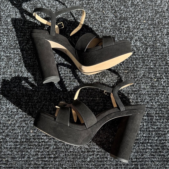Coach Talina Suede Black Platform Sandals - Picture 3 of 16